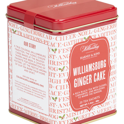 Williamsburg Ginger Cake, Tin of 20 Sachets