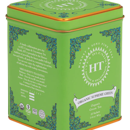 Organic Supreme Green, HT Tin of 20 Sachets