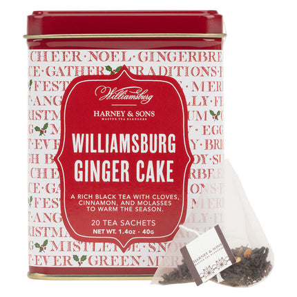 Williamsburg Ginger Cake, Tin of 20 Sachets