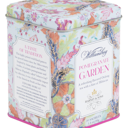 Williamsburg Pomegranate Garden, Tin of 20 Sachets