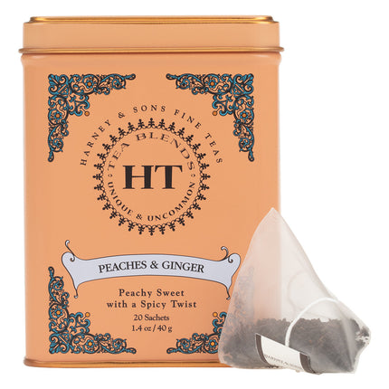Peaches & Ginger, HT Tin of 20 Sachets