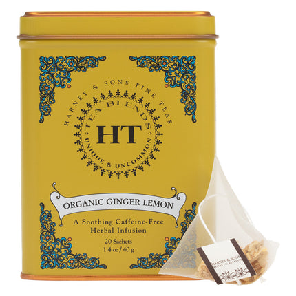 Organic Ginger Lemon, HT Tin of 20 Sachets