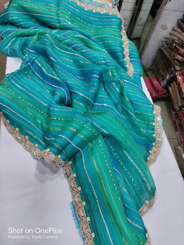 Beautiful Designer Organza Saree with sequin work