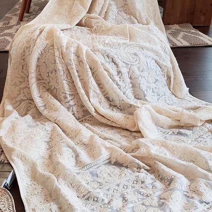 Custom Chikankari Georgette Saree