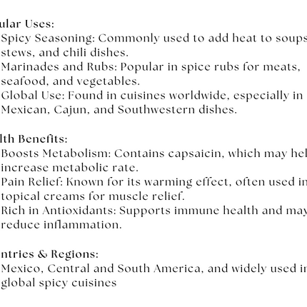 Cayenne Pepper - Glass Jar