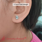 14k White Gold / 2 Ct / Lab Grown