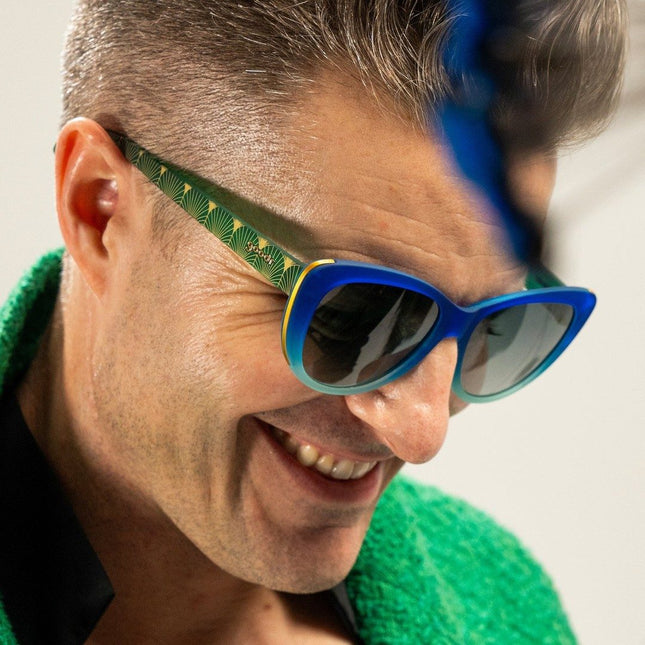 "Rhonda's Peacock Palace" Glam G Polarized Sunglasses