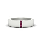 14k White Gold / Pink Sapphire / Lab Grown