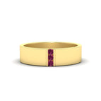 14k Yellow Gold / Pink Sapphire / Lab Grown