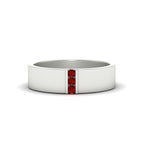 14k White Gold / Ruby / Lab Grown