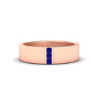 14k Rose Gold / Blue Sapphire / Lab Grown