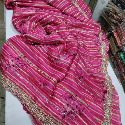 Beautiful Designer Organza Saree with sequin work