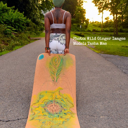 True North Painted Cork Yoga Mat