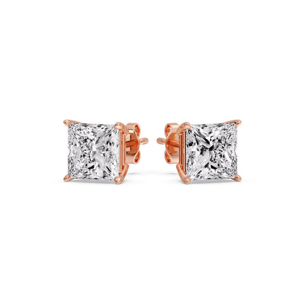 Princess Cut Diamond Stud Earring