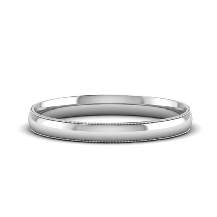 4 mm Comfort Fit Wedding Band Milgrain Edge