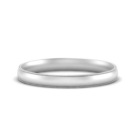 4 mm Milgrain Comfort Fit Mens Wedding Band