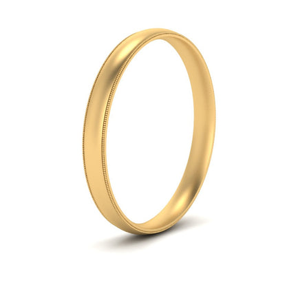 4 mm Milgrain Comfort Fit Mens Wedding Band