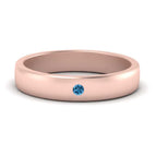 14k Rose Gold / Blue Topaz / Lab Grown