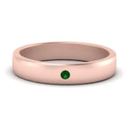 14k Rose Gold / Green Emerald / Lab Grown