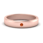 14k Rose Gold / Orange Sapphire / Lab Grown