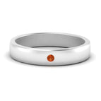 14k White Gold / Orange Sapphire / Lab Grown