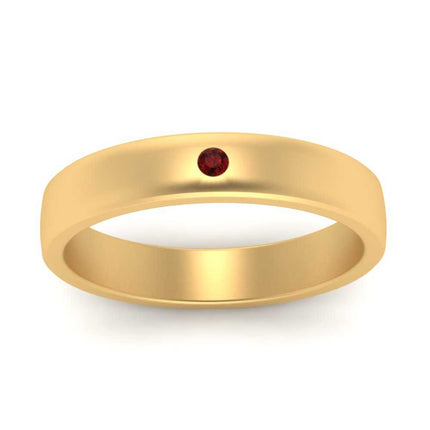 Round Diamond Classic Mens Band