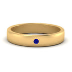 14k Yellow Gold / Blue Sapphire / Lab Grown