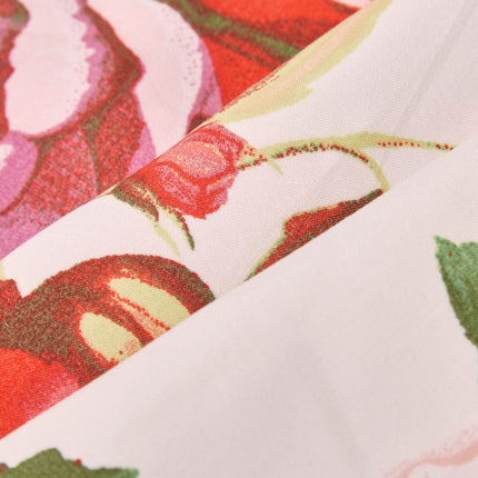 DaDa Bedding Set of 4-Pieces Romantic Roses Pink Floral Dining Table Napkins 18" x 18" (879)