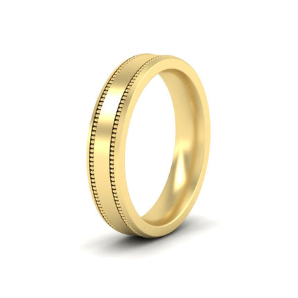 5 mm Mens Band Double Milgrain