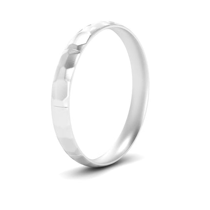 5 mm Mens Hammered Comfort Fit Wedding Band