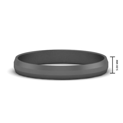 4 mm Wedding Band Beveled Edge Matte