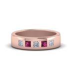14k Rose Gold / Pink Sapphire / Lab Grown