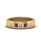 14k Yellow Gold / Pink Sapphire / Lab Grown