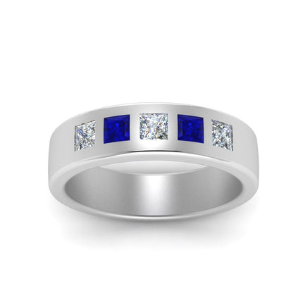 Flat Flush Set Mens Wedding Band