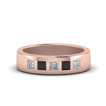 Flat Flush Set Mens Wedding Band