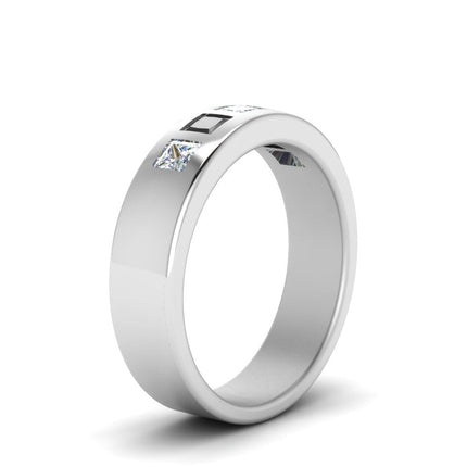 Flat Flush Set Mens Wedding Band