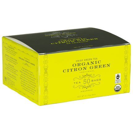 Organic Citron Green, Box of 50 Wrapped Teabags