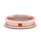 14k Rose Gold / Orange Sapphire / Lab Grown