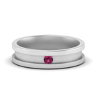 14k White Gold / Pink Sapphire / Lab Grown
