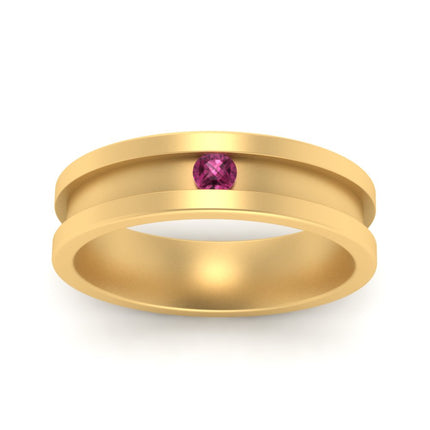 Single Stone Mens Promise Ring