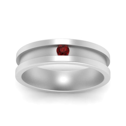 Single Stone Mens Promise Ring