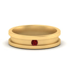 14k Yellow Gold / Ruby / Lab Grown