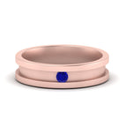 14k Rose Gold / Blue Sapphire / Lab Grown