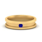 14k Yellow Gold / Blue Sapphire / Lab Grown