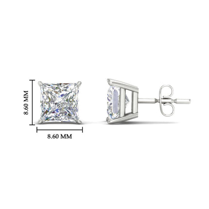Princess Cut Diamond Stud Earring