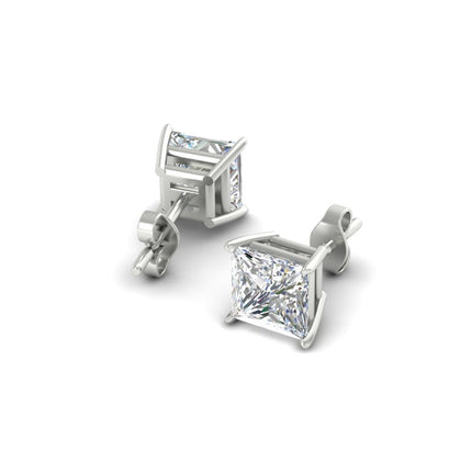 Princess Cut Diamond Stud Earring