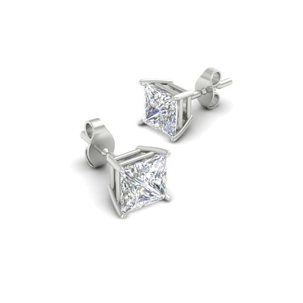 Princess Cut Diamond Stud Earring