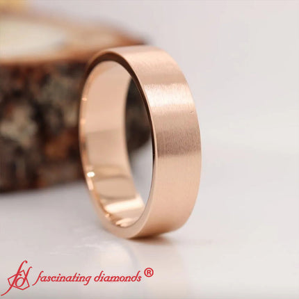 5 mm Flat Gold Wedding Band