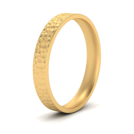 Hammered Wedding Band Comfort Fit 5 mm