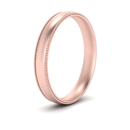 4 mm Milgrain Comfort Fit Mens Wedding Band
